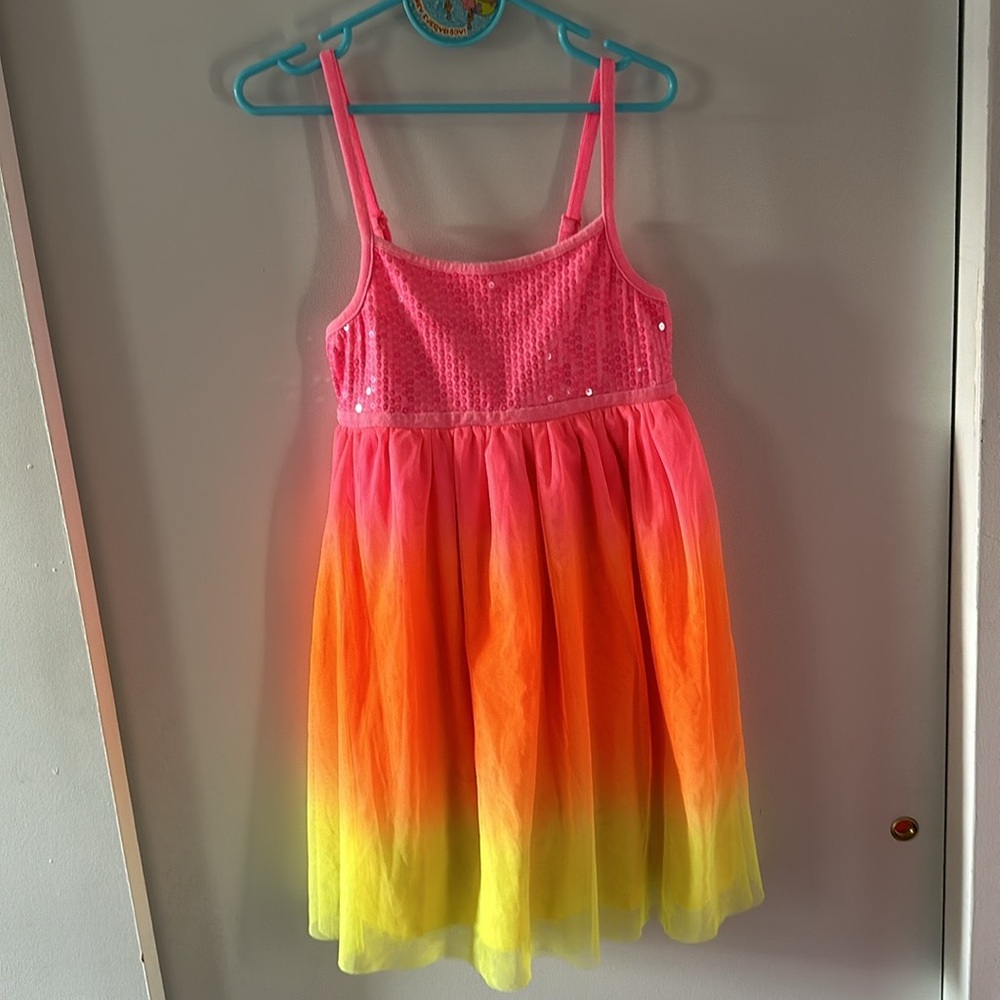 Justice Ombré Sequin & Tule Girls Dress